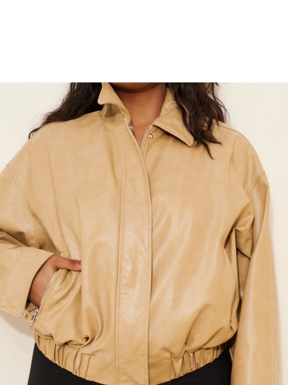 Maeve Vegan Leather Bomber Jacket size 2X